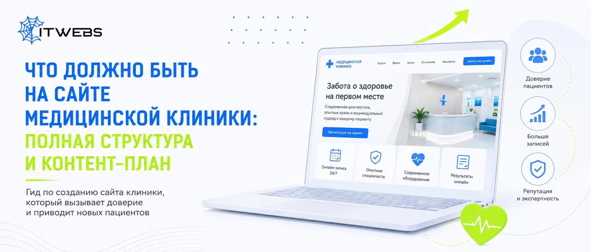 Что должно быть на сайте медицинской клиники: полная структура и контент-план для привлечения пациентов